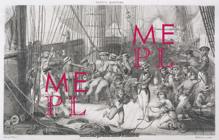 : French Warship in Battle : French Warship in Battle