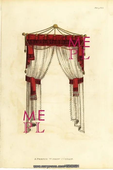 : French window curtains, 1811 : French window curtains, 1811