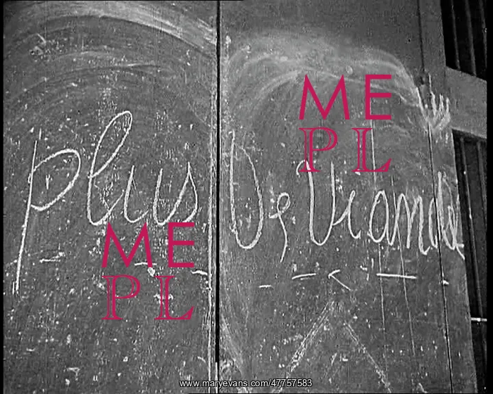 : French Words Written in Chalk on a Wall : French Words Written in Chalk on a Wall