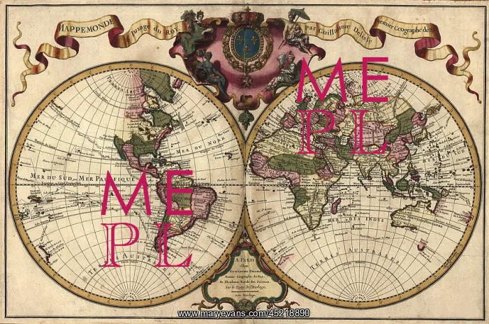 : French world map shows nautical exploration ? : French world map shows nautical exploration ?
