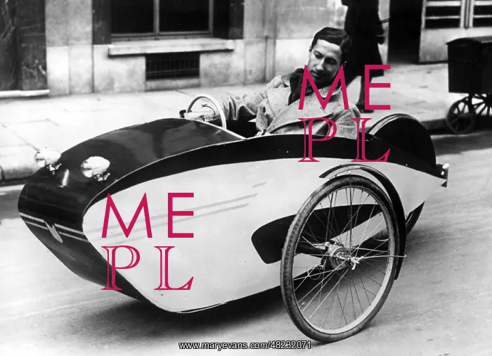 : Frenchman in a pedal car, 1941 : Frenchman in a pedal car, 1941