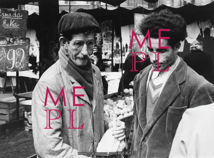 : Two Frenchmen outside a shop : Two Frenchmen outside a shop