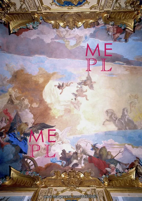 : Detail of the fresco by : Detail of the fresco by
