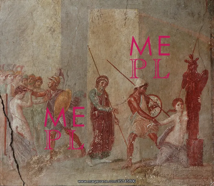 : Fresco of Ajax and Cassandra, House of Menander : Fresco of Ajax and Cassandra, House of Menander