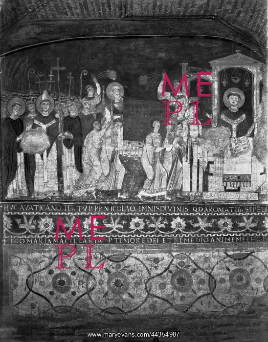 : Fresco of body of Saint Clement brought back to Rome : Fresco of body of Saint Clement brought back to Rome