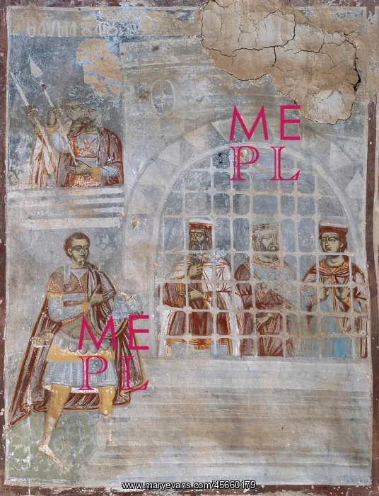 : Fresco, Church of St Nicholas, Mystras, Peloponnese, Greece : Fresco, Church of St Nicholas, Mystras, Peloponnese, Greece