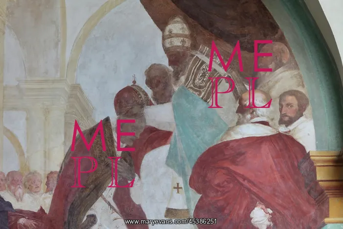 : Fresco, Courtyard, Villa La Petraia, Florence, Tuscany : Fresco, Courtyard, Villa La Petraia, Florence, Tuscany
