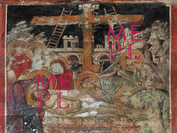 : Fresco of Deposition of Christ, Cathedral of St : Fresco of Deposition of Christ, Cathedral of St