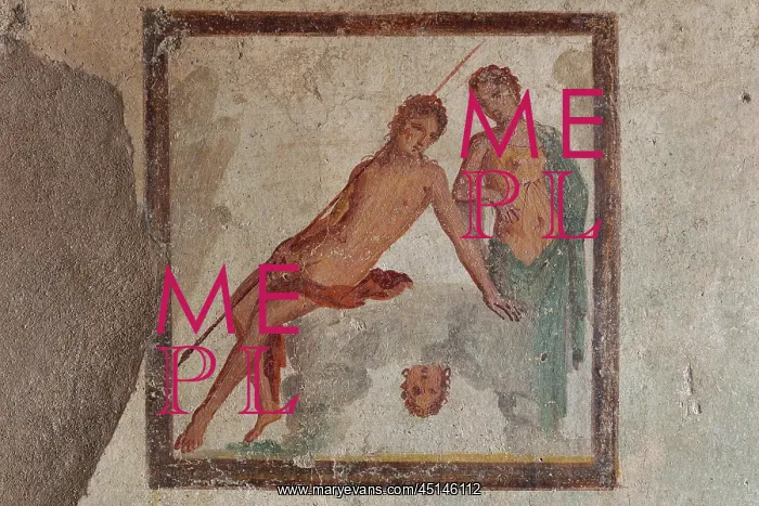 : Fresco of Echo and Narcissus, House of the Ephebus : Fresco of Echo and Narcissus, House of the Ephebus