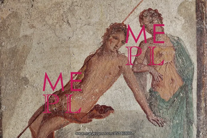 : Fresco of Echo and Narcissus, House of the Ephebus : Fresco of Echo and Narcissus, House of the Ephebus