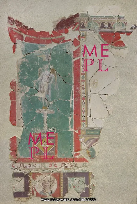 : Fresco, Empuries Museum, Empuries, Catalonia, Spain : Fresco, Empuries Museum, Empuries, Catalonia, Spain