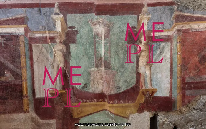 : Fresco, Frigidarium, House of the Cryptoporticus : Fresco, Frigidarium, House of the Cryptoporticus