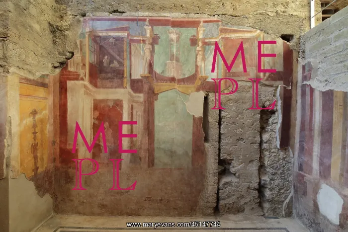 : Fresco, Frigidarium, House of the Cryptoporticus : Fresco, Frigidarium, House of the Cryptoporticus