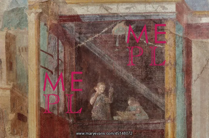 : Fresco, Frigidarium, House of the Cryptoporticus : Fresco, Frigidarium, House of the Cryptoporticus