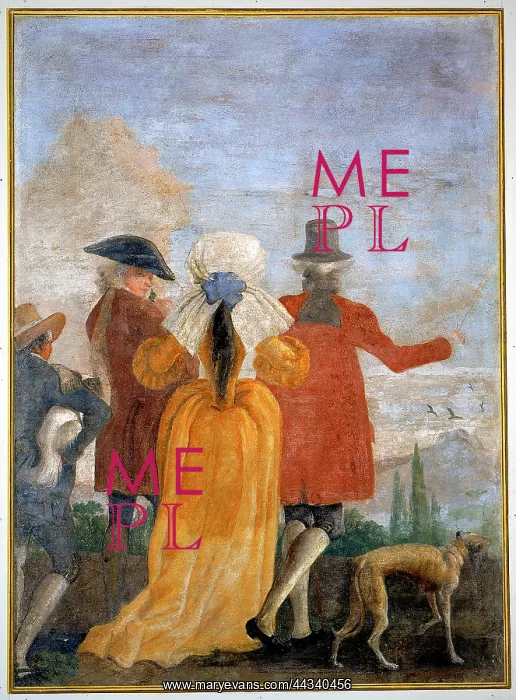 : Fresco by Giandomenico Tiepolo of : Fresco by Giandomenico Tiepolo of