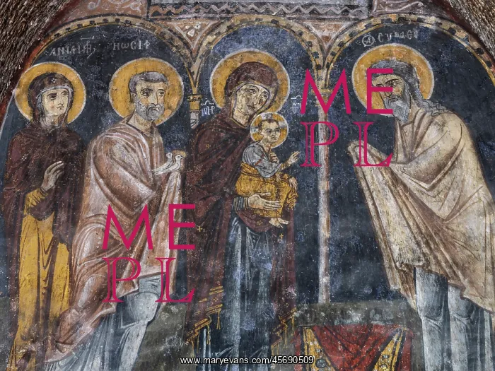 : Fresco, Gumusler monastery, Cappadocia, Turkey : Fresco, Gumusler monastery, Cappadocia, Turkey