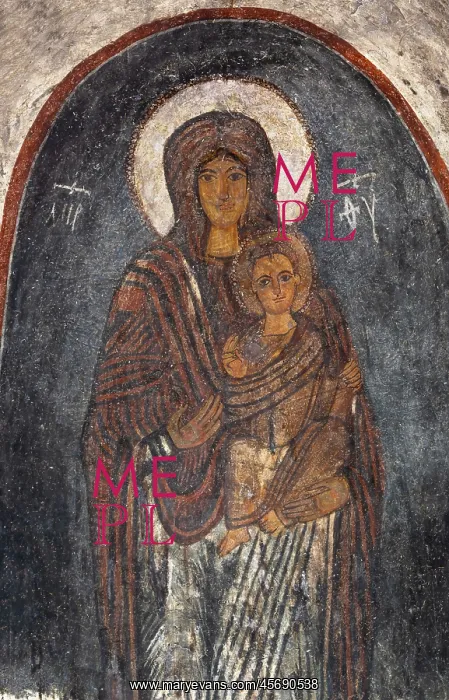 : Fresco, Gumusler monastery, Cappadocia, Turkey : Fresco, Gumusler monastery, Cappadocia, Turkey