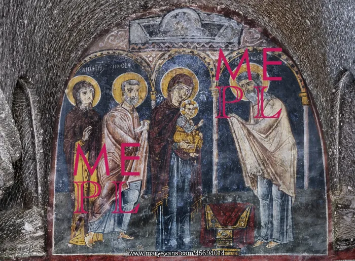 : Fresco, Gumusler monastery, Cappadocia, Turkey : Fresco, Gumusler monastery, Cappadocia, Turkey
