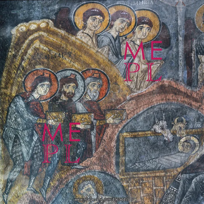 : Fresco, Gumusler monastery, Cappadocia, Turkey : Fresco, Gumusler monastery, Cappadocia, Turkey
