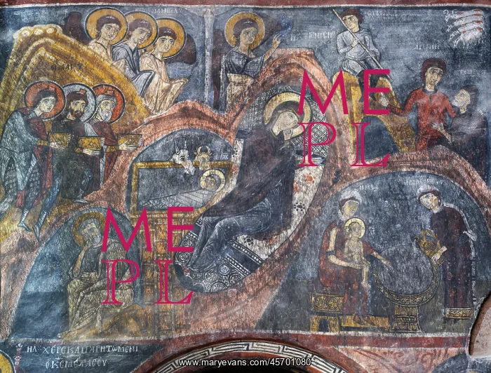 : Fresco, Gumusler monastery, Cappadocia, Turkey : Fresco, Gumusler monastery, Cappadocia, Turkey