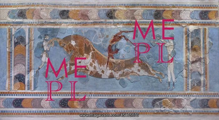 : Fresco, Heraklion Archaeological Museum, Crete, Greece : Fresco, Heraklion Archaeological Museum, Crete, Greece