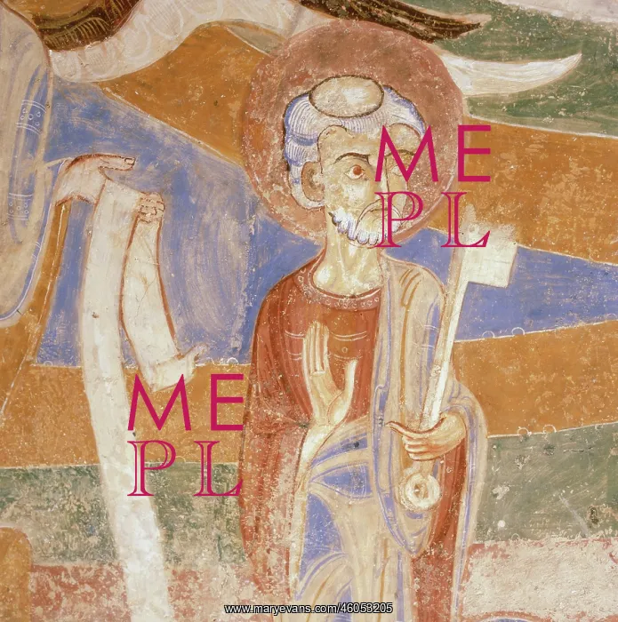 : Fresco of the Holy Peter in Marienberg : Fresco of the Holy Peter in Marienberg