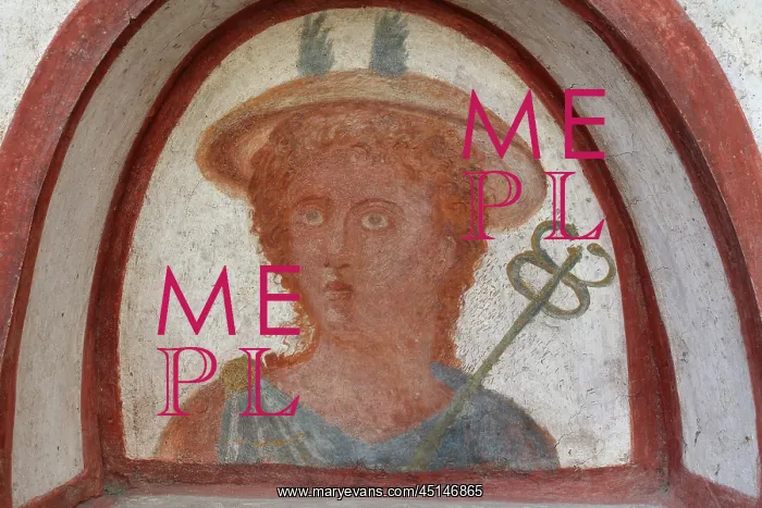 : Fresco, Lararium, House of the Cryptoporticus : Fresco, Lararium, House of the Cryptoporticus