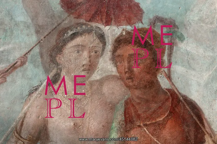 : Fresco of Mars and Venus, House of the Ephebus : Fresco of Mars and Venus, House of the Ephebus