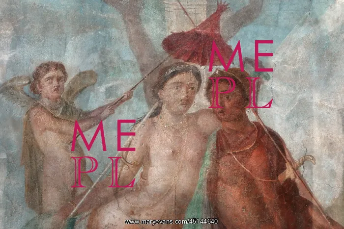 : Fresco of Mars and Venus, House of the Ephebus : Fresco of Mars and Venus, House of the Ephebus