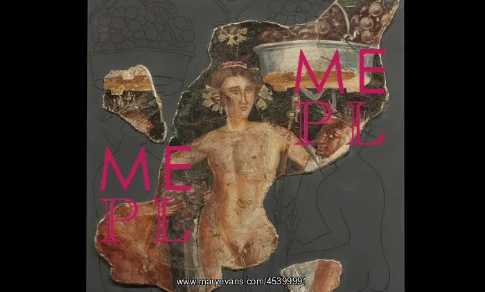 : Fresco, Museo Nacional de Arte Romano, Merida, Extremadura : Fresco, Museo Nacional de Arte Romano, Merida, Extremadura