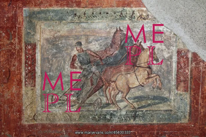 : Fresco, Museo Nacional de Arte Romano, Merida, Extremadura : Fresco, Museo Nacional de Arte Romano, Merida, Extremadura