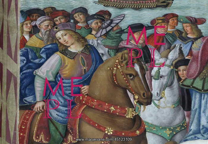 : Fresco, Piccolomini Library, Siena Cathedral : Fresco, Piccolomini Library, Siena Cathedral