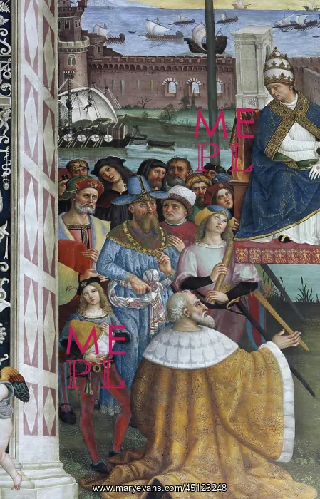 : Fresco, Piccolomini Library, Siena Cathedral : Fresco, Piccolomini Library, Siena Cathedral