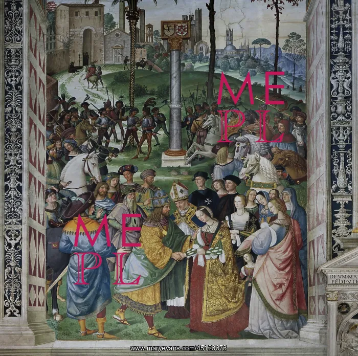 : Fresco, Piccolomini Library, Siena Cathedral : Fresco, Piccolomini Library, Siena Cathedral