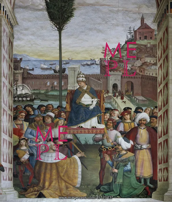 : Fresco, Piccolomini Library, Siena Cathedral : Fresco, Piccolomini Library, Siena Cathedral