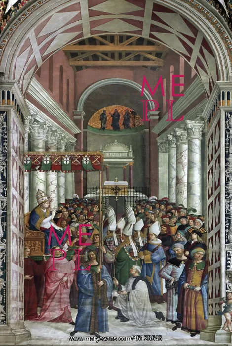 : Fresco, Piccolomini Library, Siena Cathedral : Fresco, Piccolomini Library, Siena Cathedral