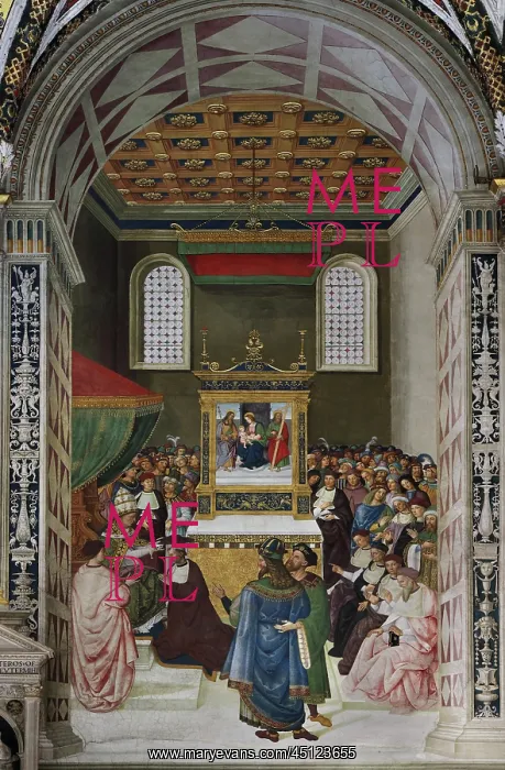 : Fresco, Piccolomini Library, Siena Cathedral : Fresco, Piccolomini Library, Siena Cathedral