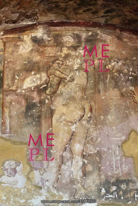 : Fresco, Qasr Amra, Jordan : Fresco, Qasr Amra, Jordan