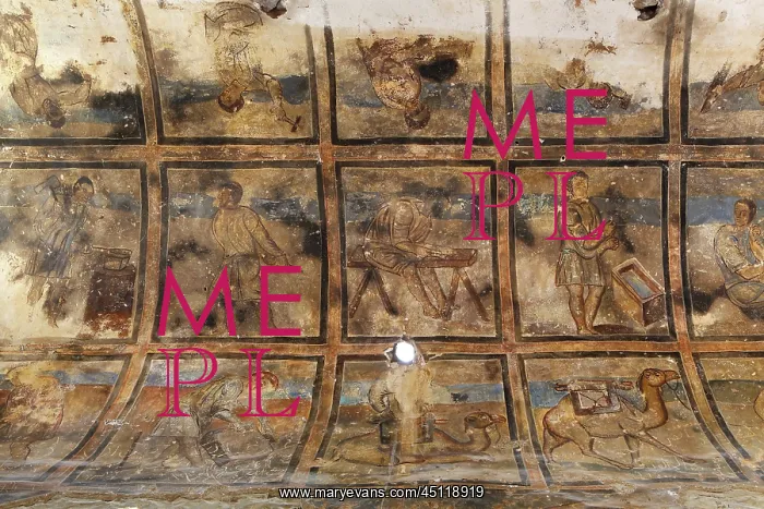 : Fresco, Qasr Amra, Jordan : Fresco, Qasr Amra, Jordan