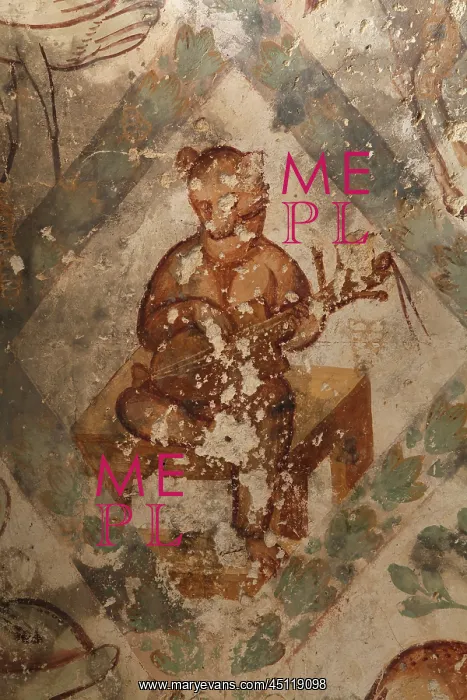 : Fresco, Qasr Amra, Jordan : Fresco, Qasr Amra, Jordan