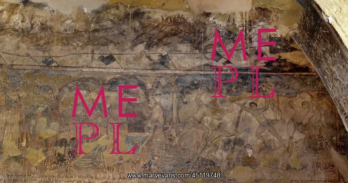 : Fresco, Qasr Amra, Jordan : Fresco, Qasr Amra, Jordan