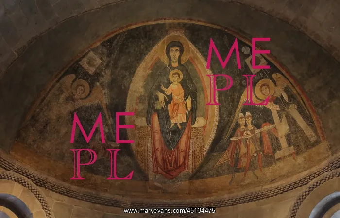 : Fresco, Romanesque Apse, The Met Cloisters, New York, USA : Fresco, Romanesque Apse, The Met Cloisters, New York, USA