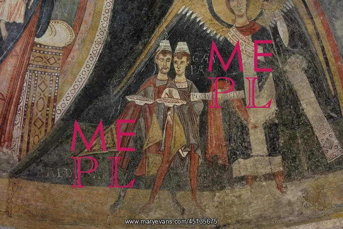 : Fresco, Romanesque Apse, The Met Cloisters, New York, USA : Fresco, Romanesque Apse, The Met Cloisters, New York, USA