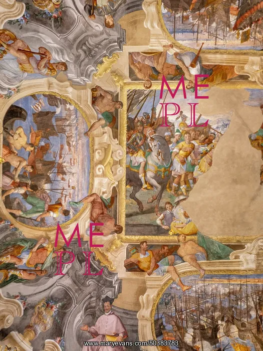 : Fresco, Second floor reception room, Palazzo Grimaldi Doria Spinola di Pellicceria, Genoa, Italy : Fresco, Second floor reception room, Palazzo Grimaldi Doria Spinola di Pellicceria, Genoa, Italy