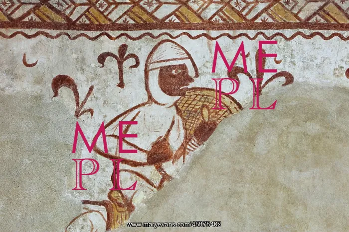 : Fresco, Templar Chapel, Commanderie de Cressac : Fresco, Templar Chapel, Commanderie de Cressac