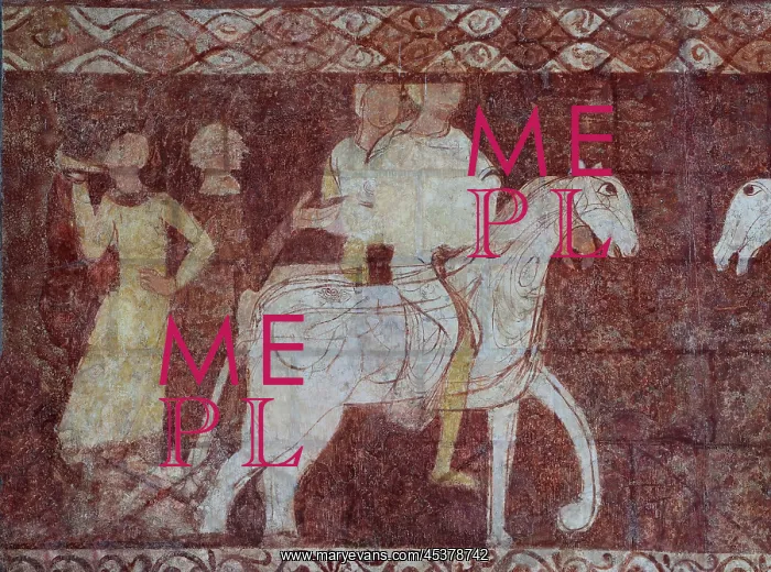 : Fresco, Templar Chapel, Commanderie de Cressac : Fresco, Templar Chapel, Commanderie de Cressac