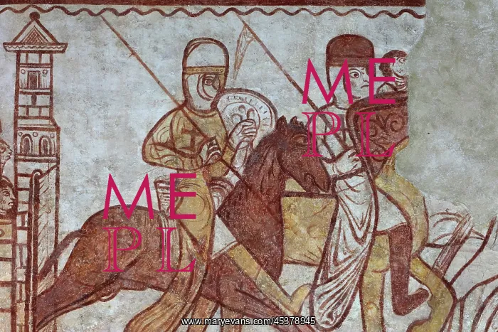 : Fresco, Templar Chapel, Commanderie de Cressac : Fresco, Templar Chapel, Commanderie de Cressac