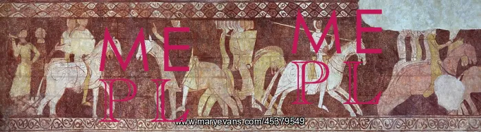 : Fresco, Templar Chapel, Commanderie de Cressac : Fresco, Templar Chapel, Commanderie de Cressac