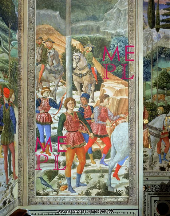 : Detail of the frescoes by : Detail of the frescoes by