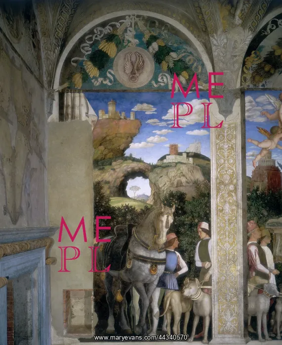 : Detail of the frescoes by : Detail of the frescoes by
